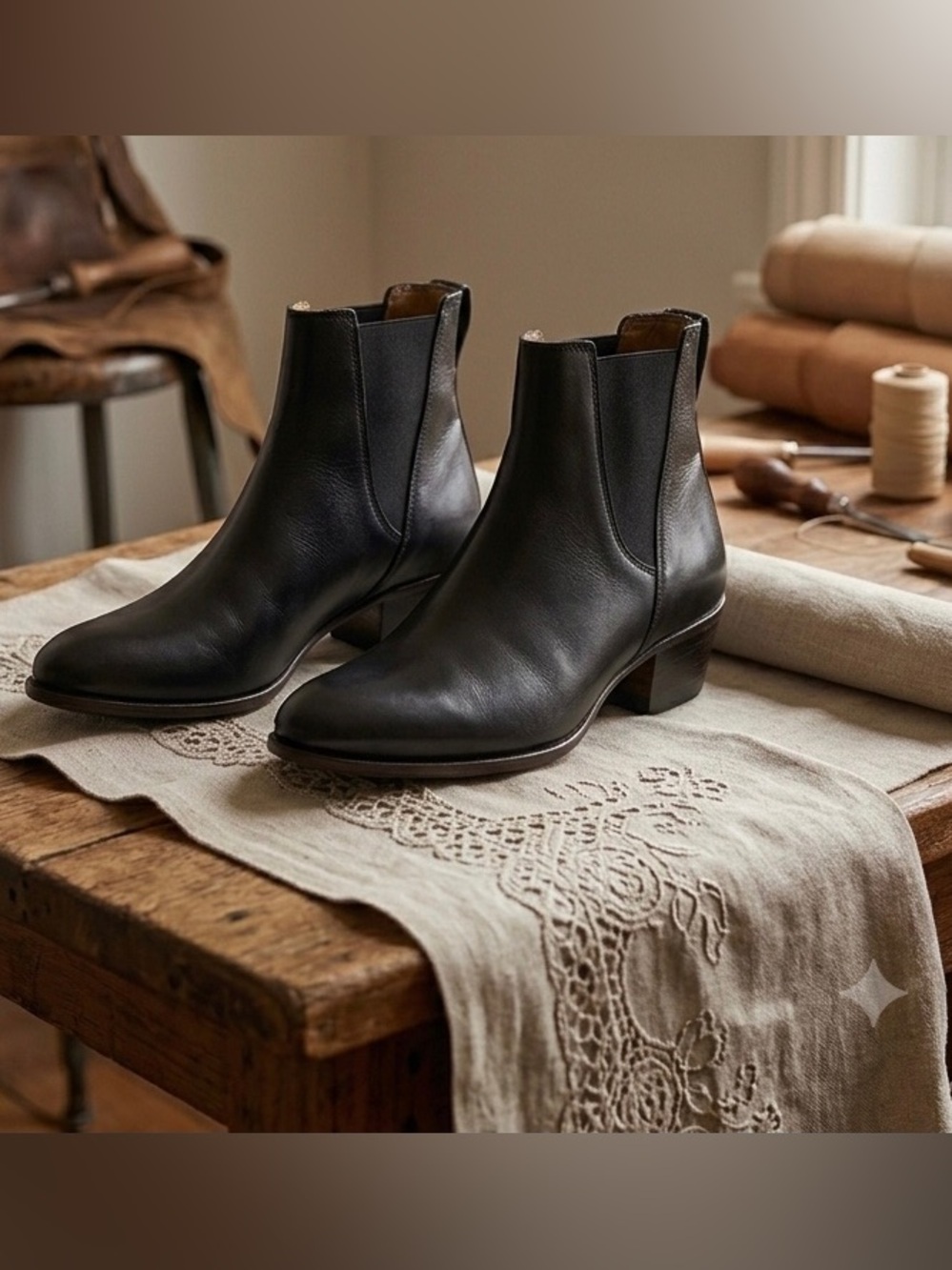 MOMA / Handmade Black Calf Leather Chelsea Boots - Sz. 5.5 - Italy
